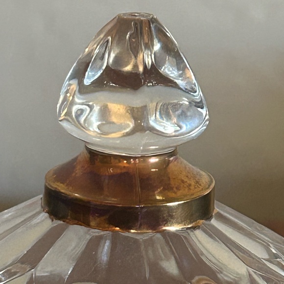 🎅🏻GORGEOUS VINTAGE CRISTAL D’ARQUE  LEAD CRYSTAL/GOLD PEDESTAL CANDY BOWL FRANCE - Picture 4 of 6